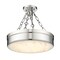 Z-Lite Anders Semi Flush Mount, 1-Light, 15 In.W x 13.75 In.H, Polished Nickel/marbling 1944SF15-PN-LED - alternate 4